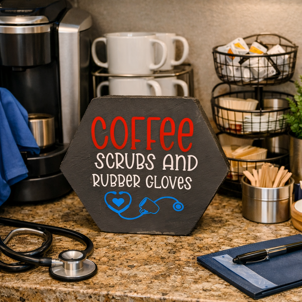 Coffee and Scrubs Sign