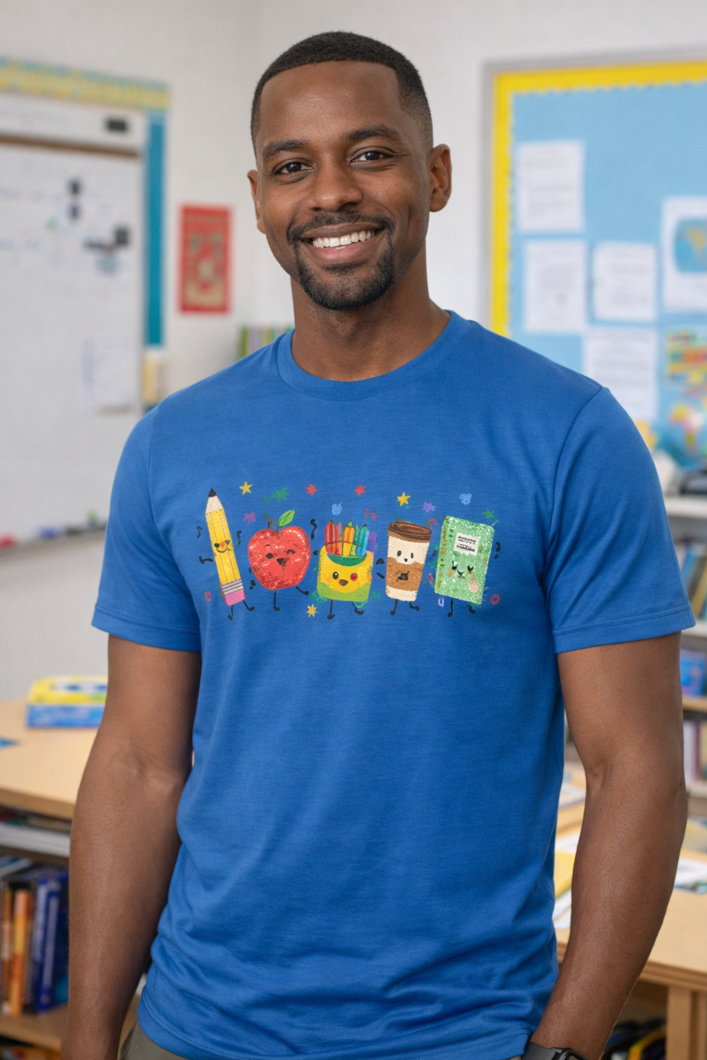 Crayon Colored School Supplies Tee