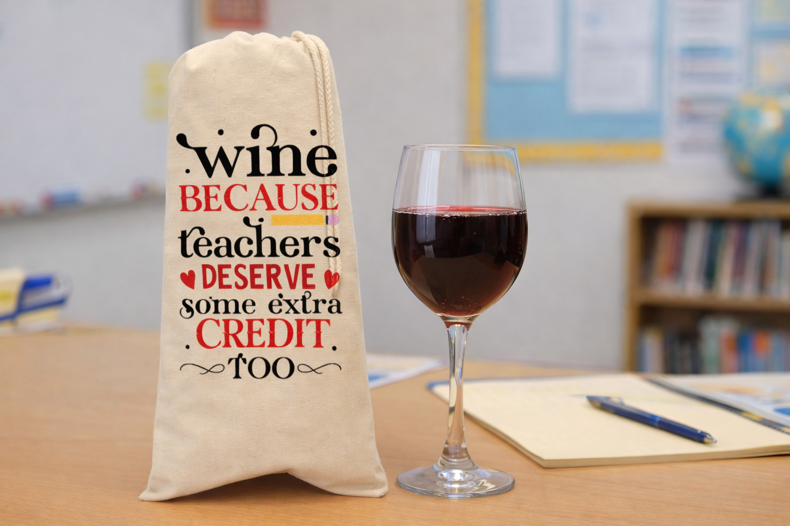 Teacher Extra Credit Wine Bag
