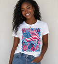 Flag Floral Colage Tee