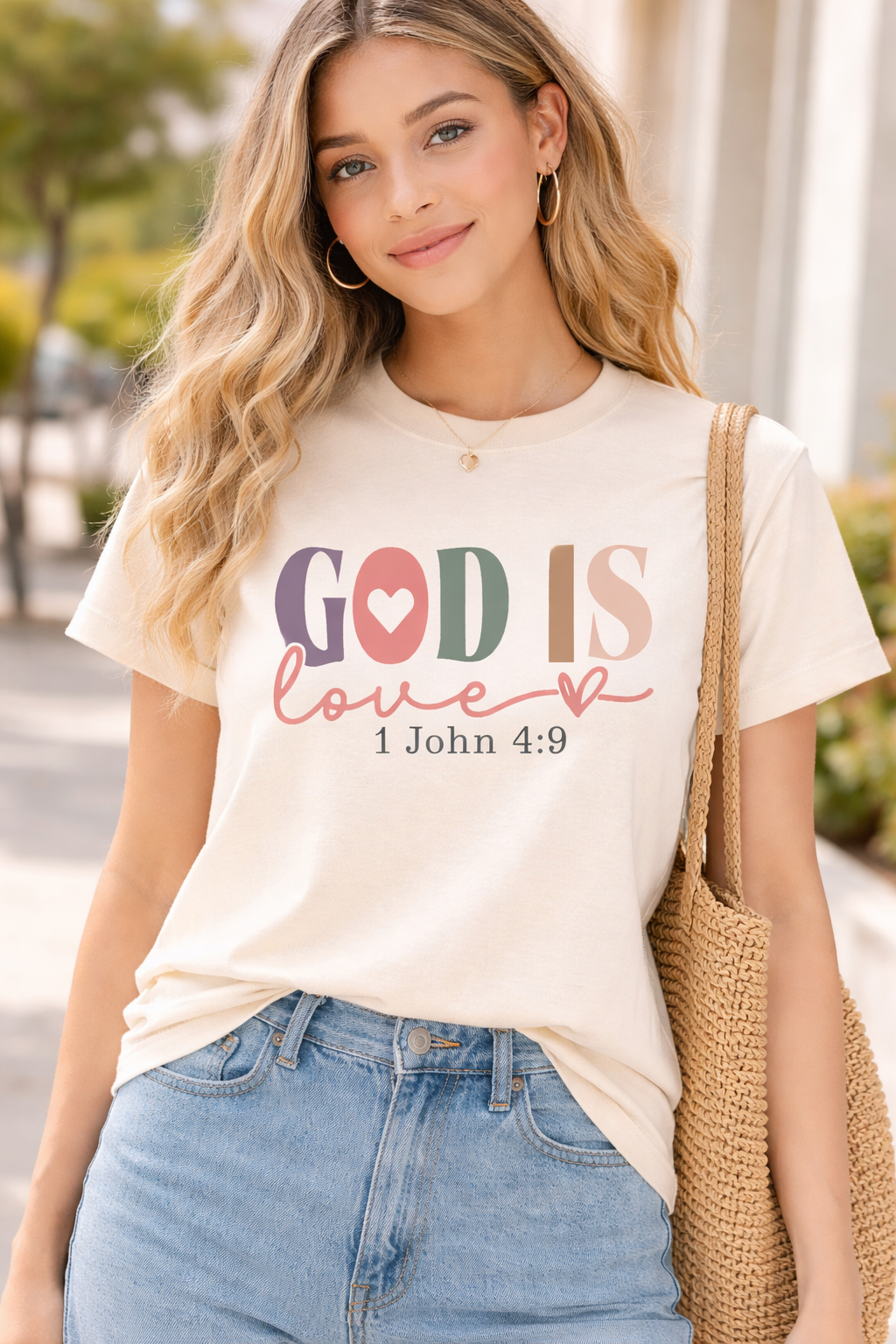 God is Love Boho Tee
