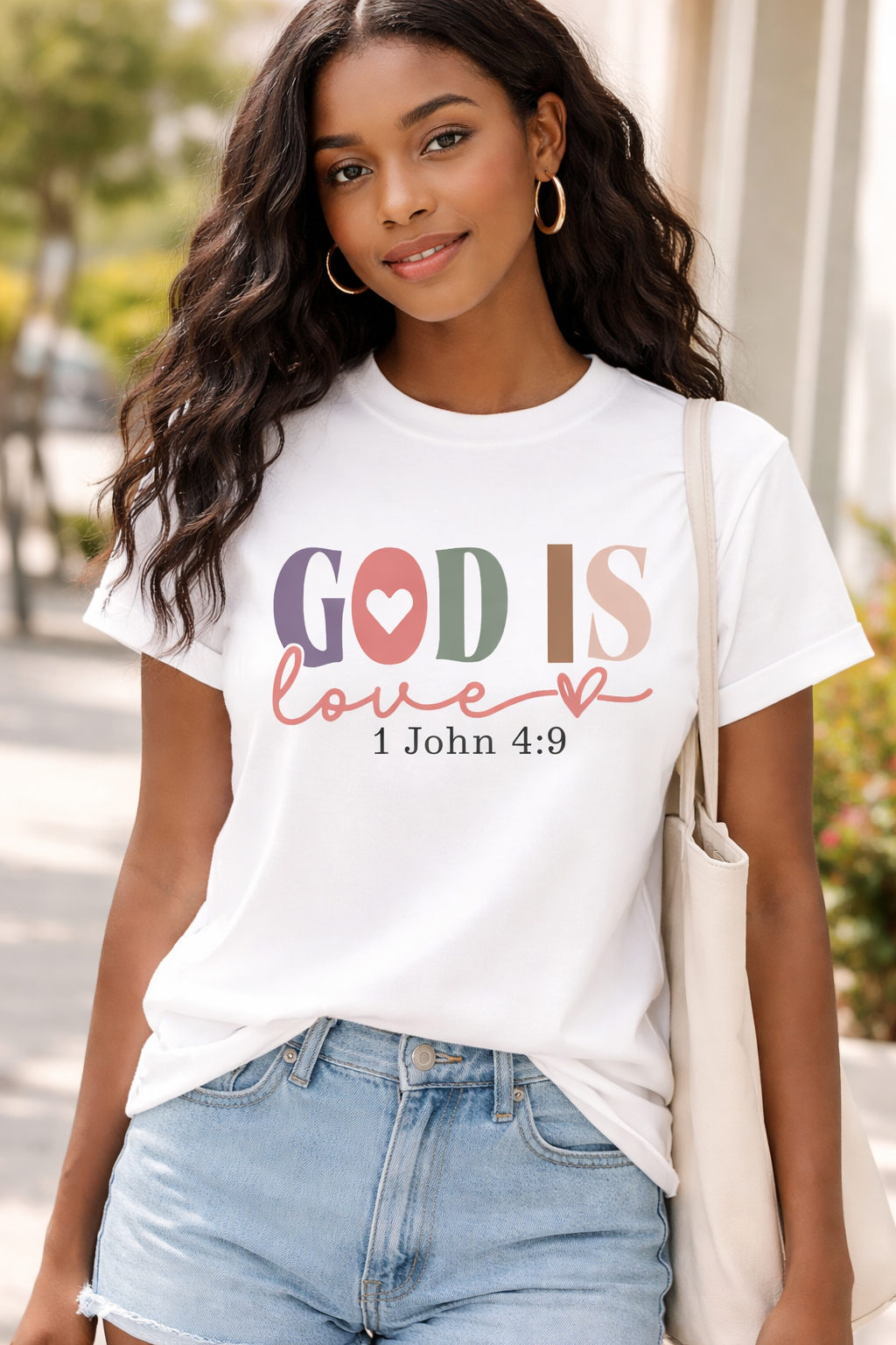 God is Love Boho Tee