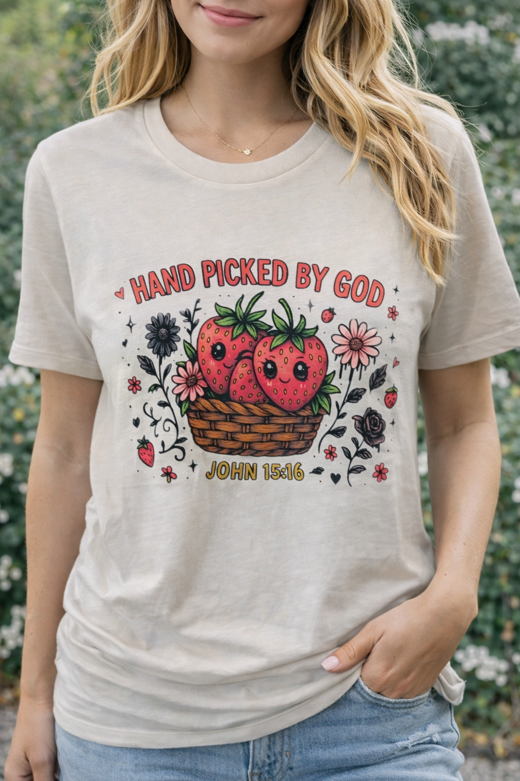 Hand Picked Strawberry Tee