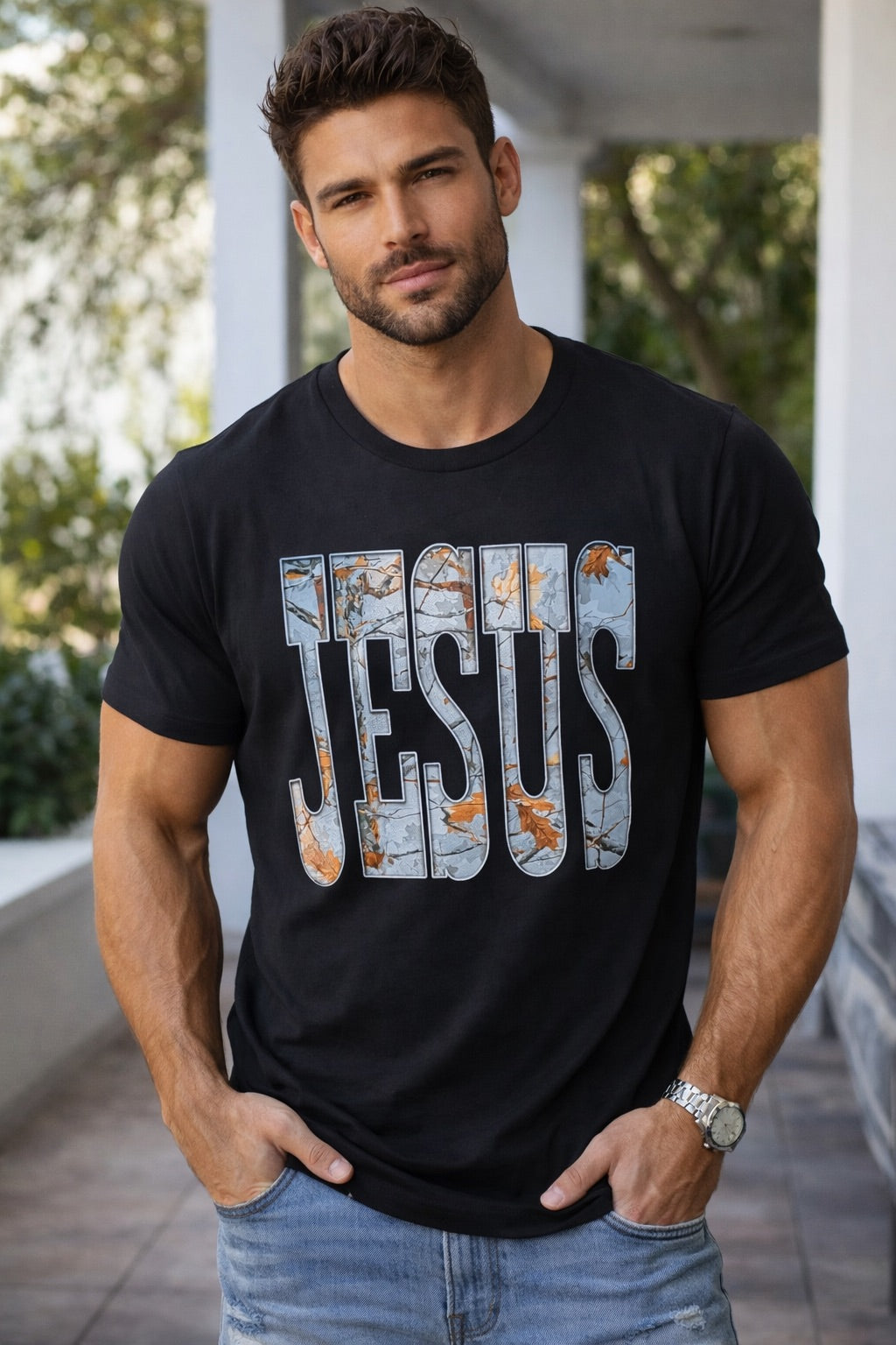 Jesus Camo Tee
