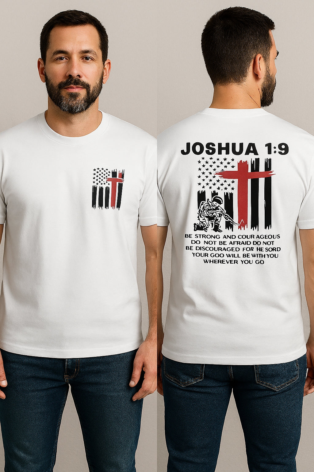 Joshua 1:9 Firefighters Tee