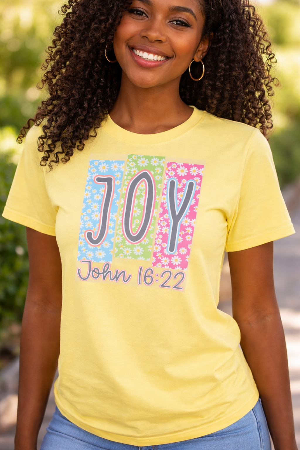 Joy Daisy Squares Tee