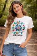 Love Like Jesus Flower Tee