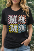 Checkered MaMa Tee