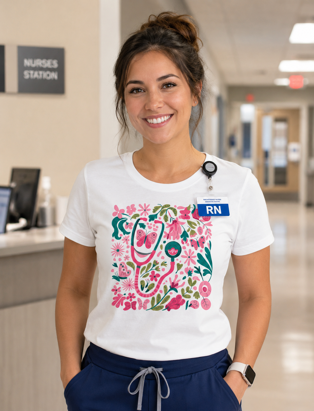 Nursing Flower Tee