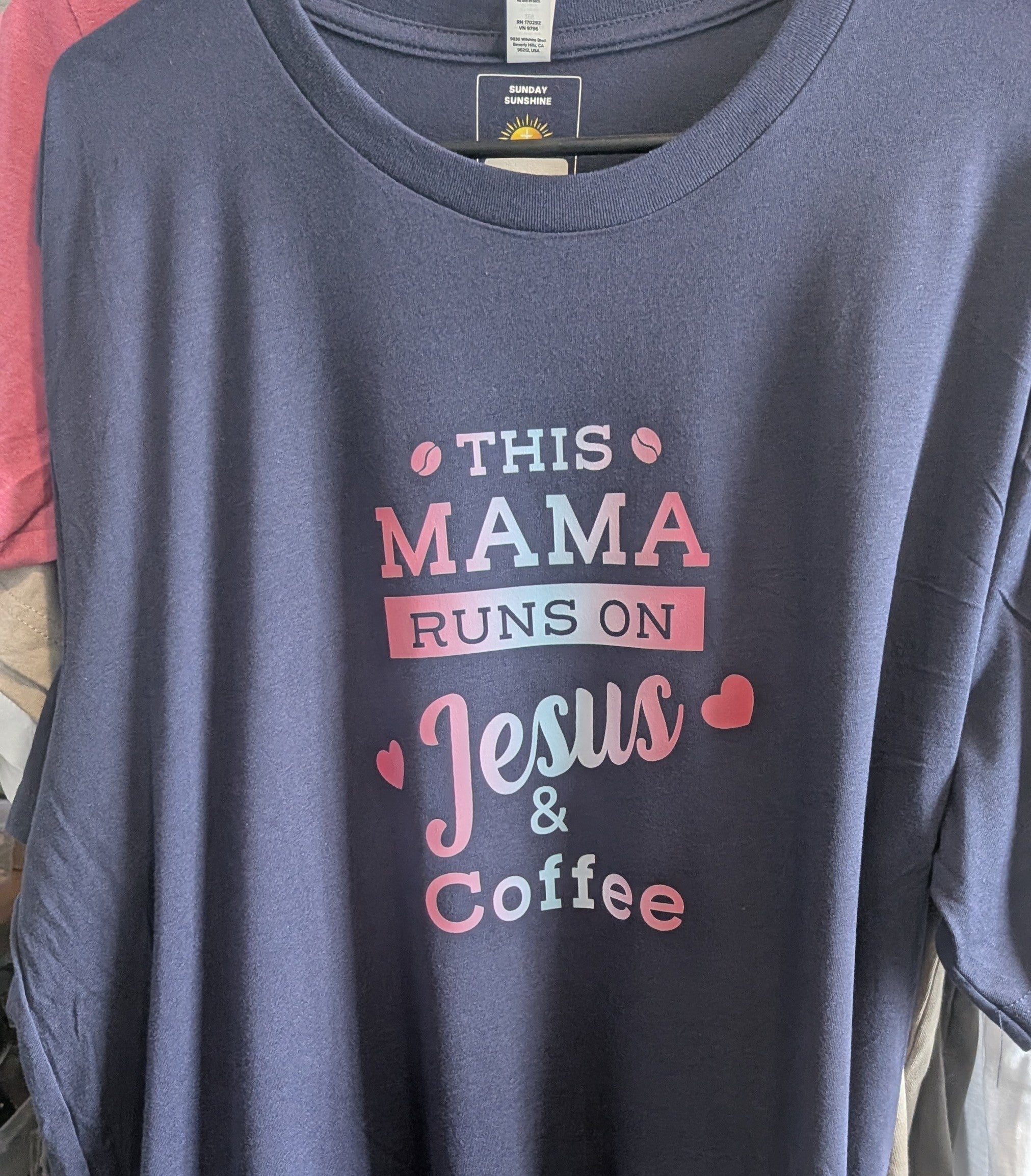 Mama runs on Jesus & Coffee Tee