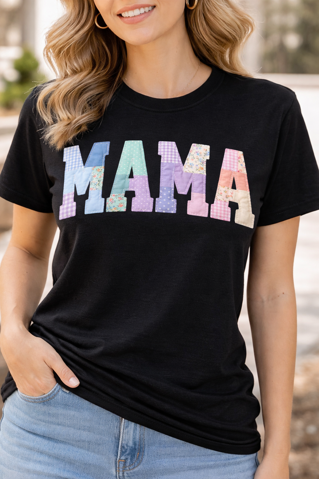 Patchwork MaMa Tee