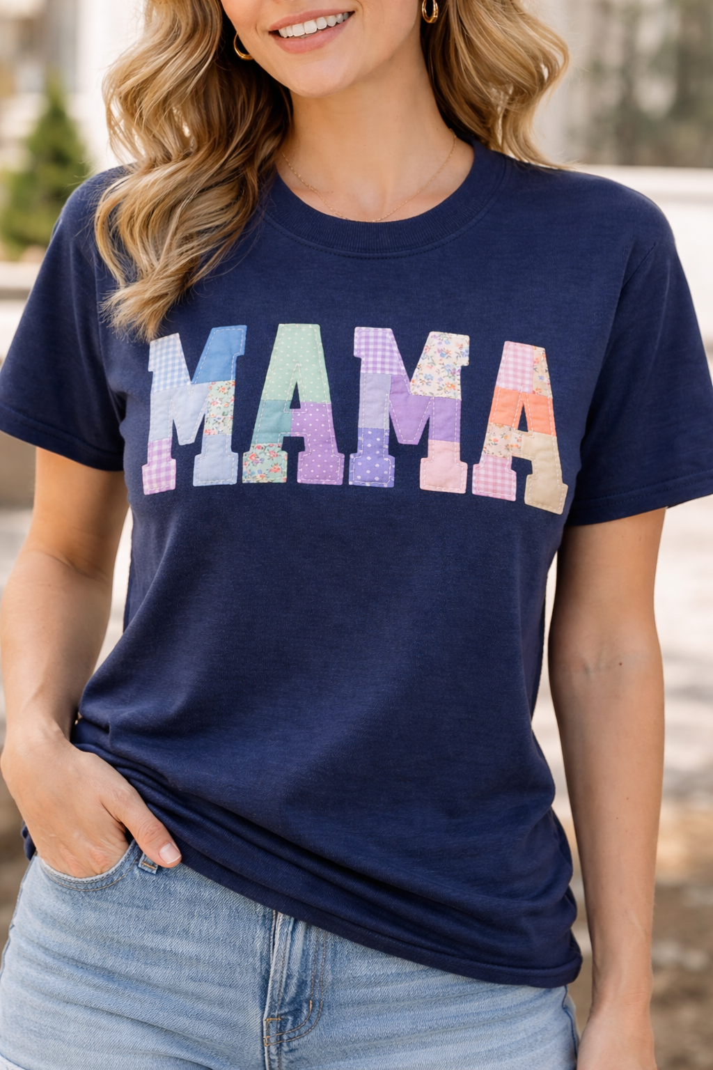 Patchwork MaMa Tee