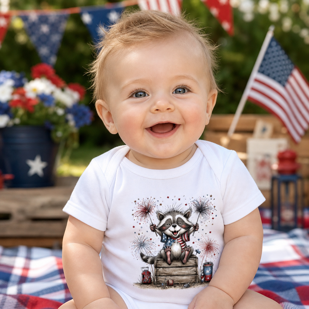 Patriotic Racoon Onesie