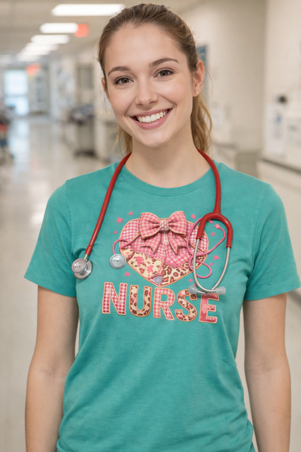 Nurse Patchwork Heart Tee