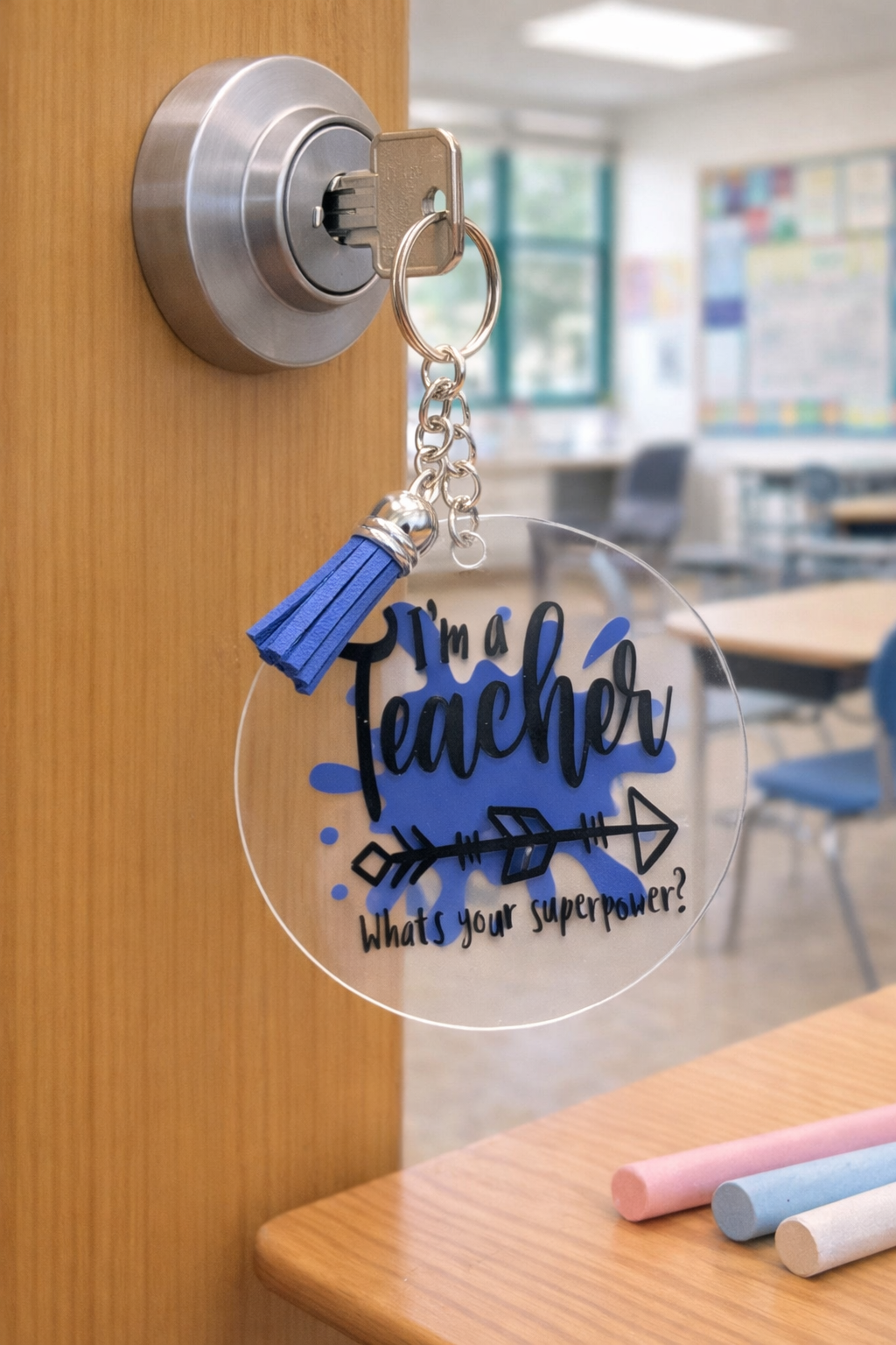 Teacher Superpower Keychain