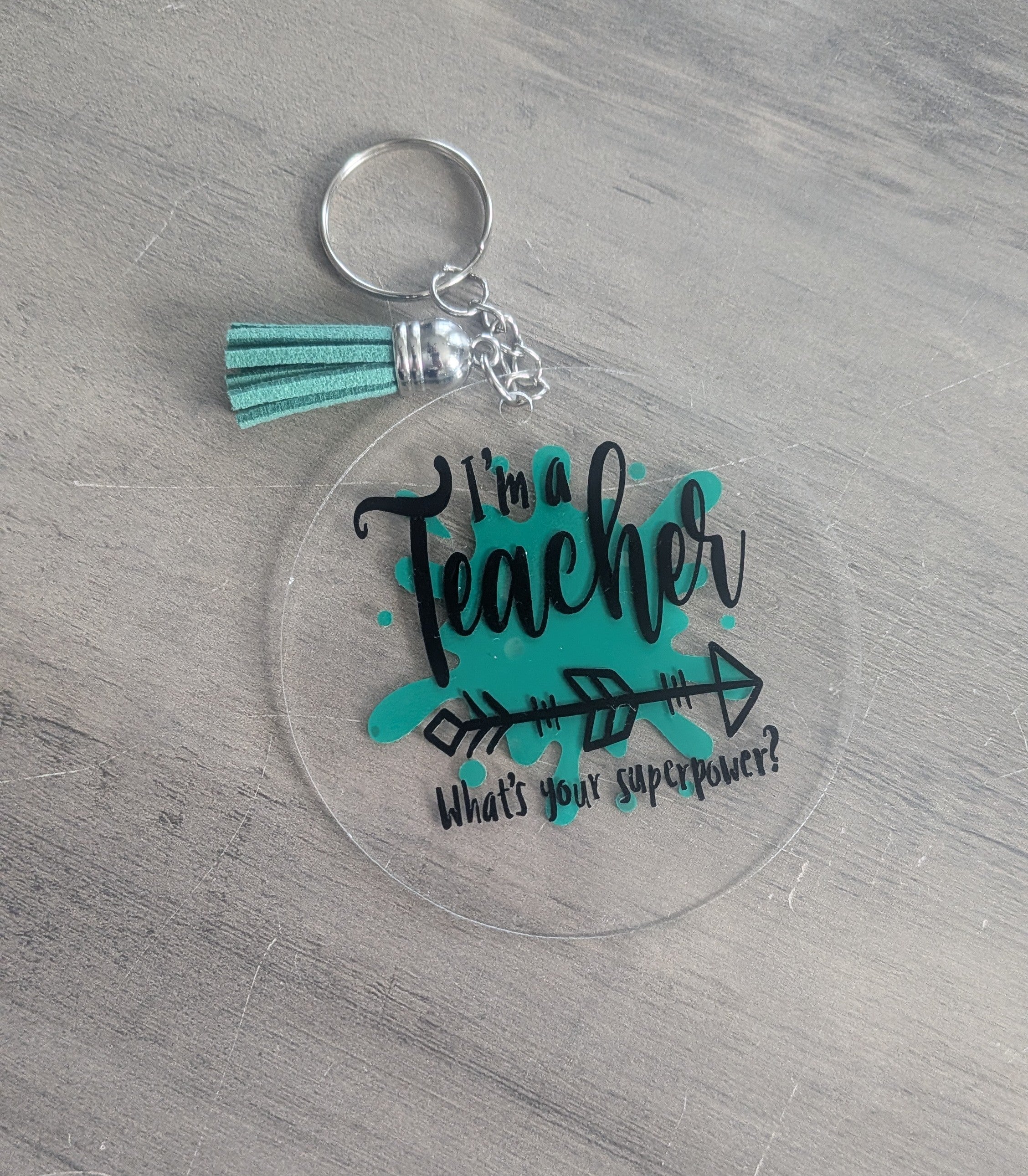 Teacher Superpower Keychain