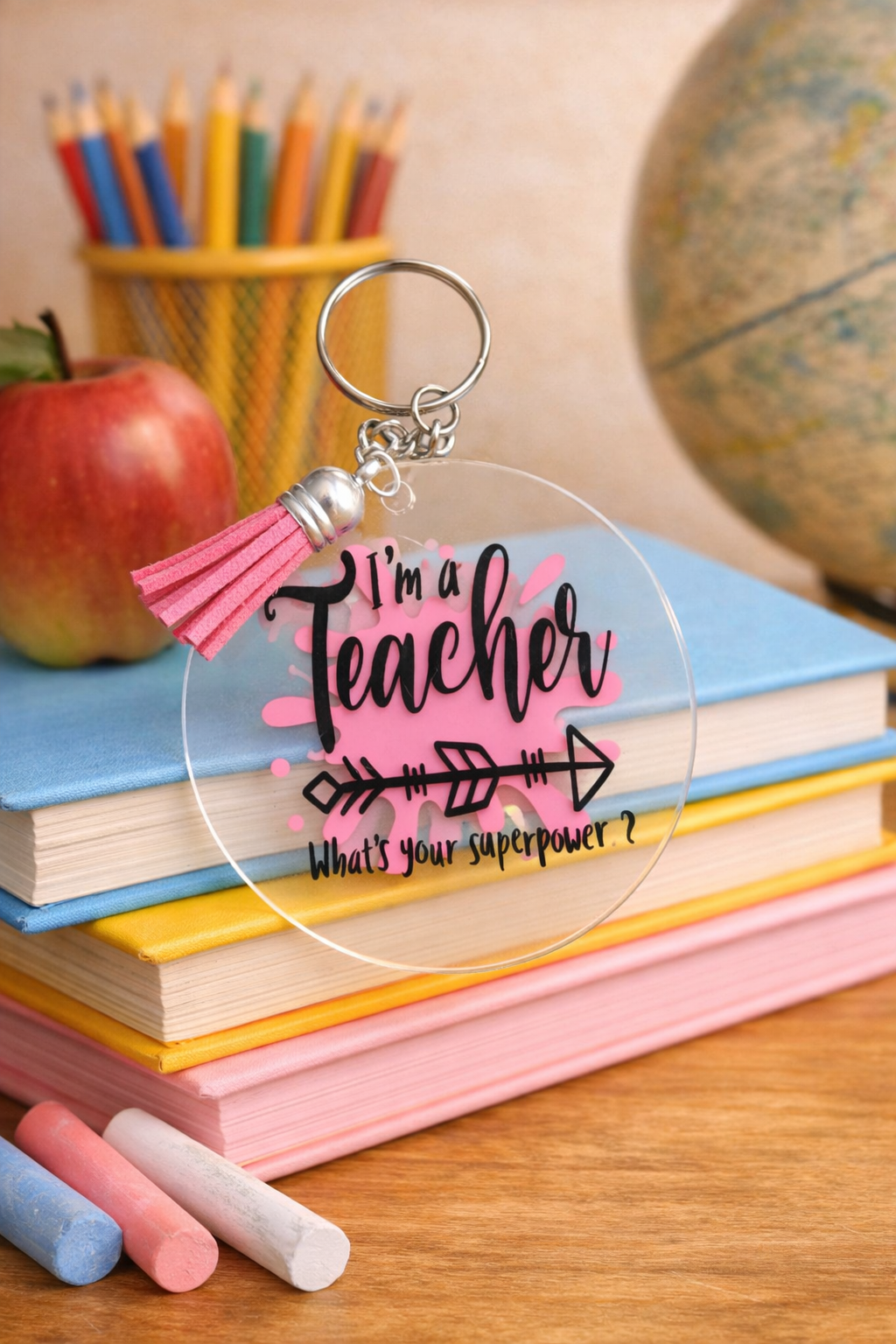 Teacher Superpower Keychain