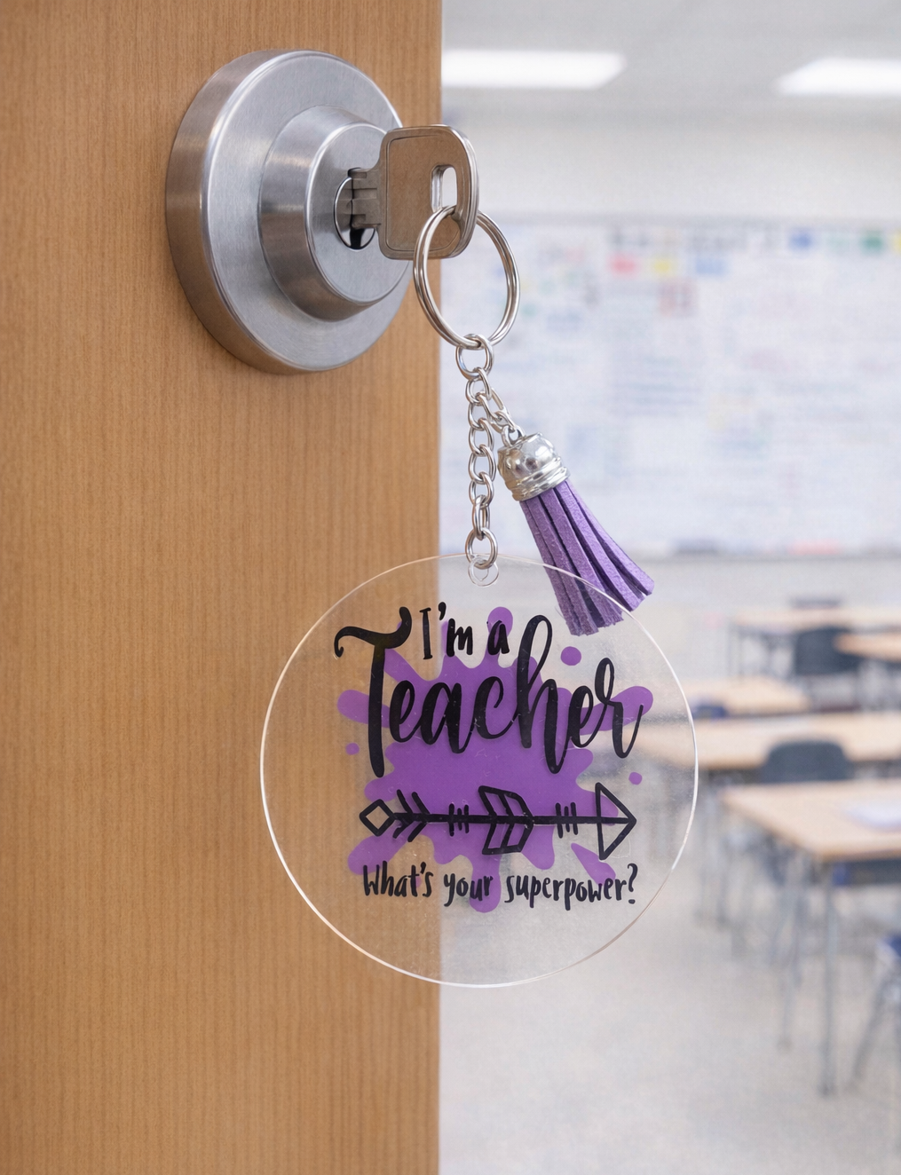 Teacher Superpower Keychain