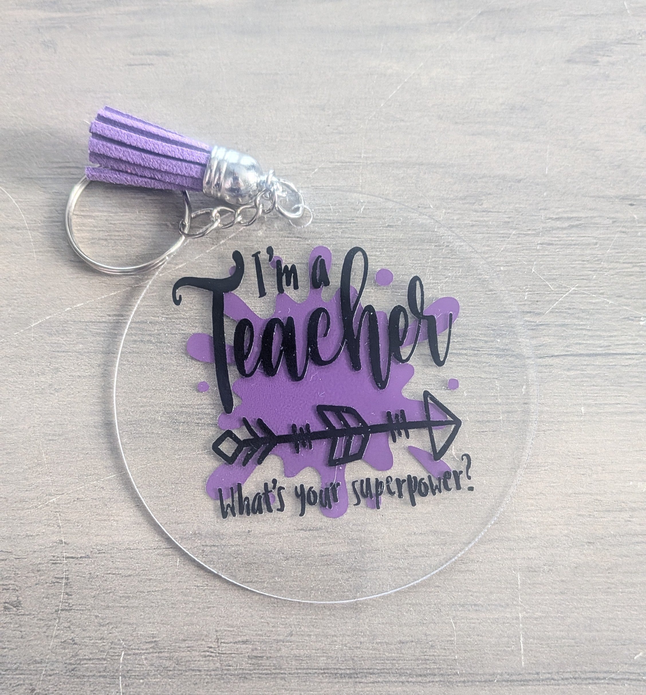 Teacher Superpower Keychain