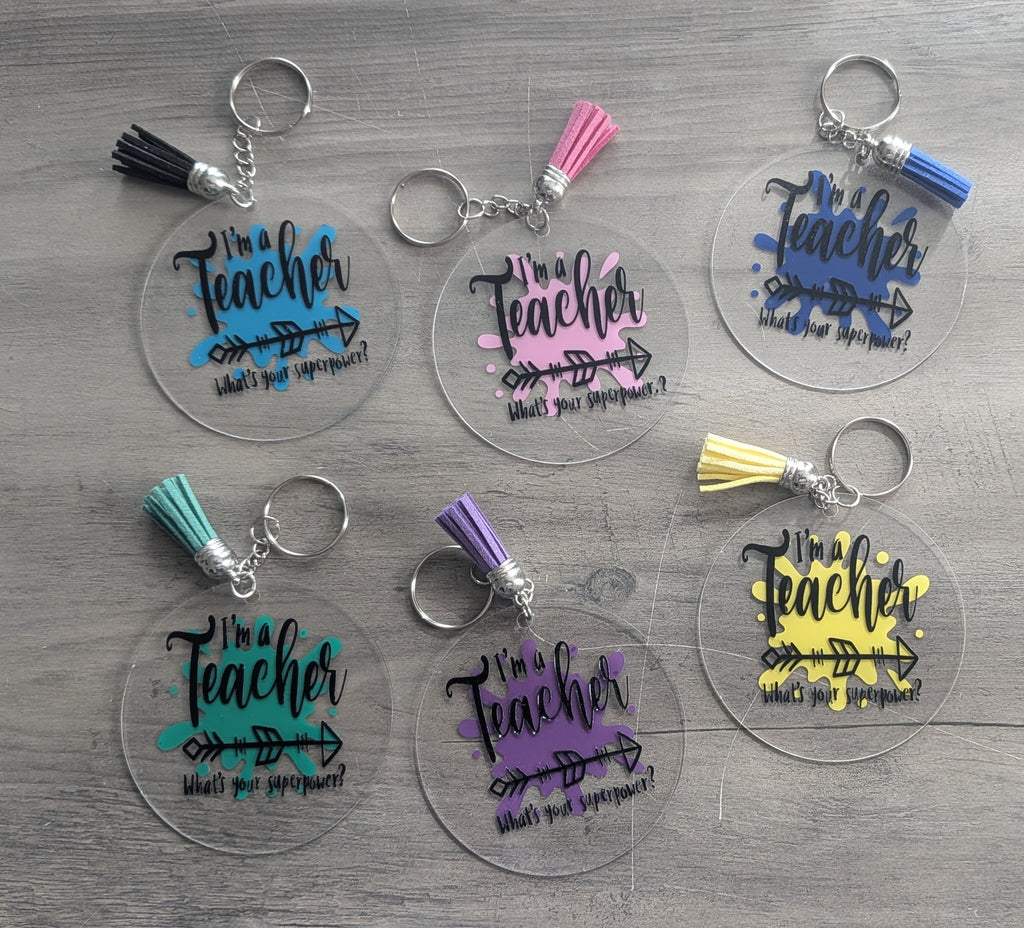 Teacher Superpower Keychain