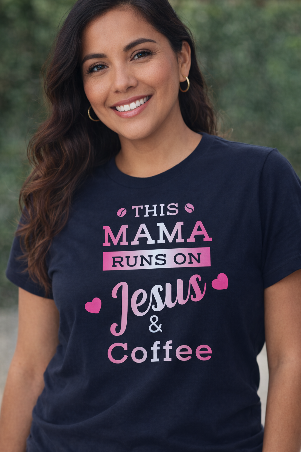 Mama runs on Jesus & Coffee Tee