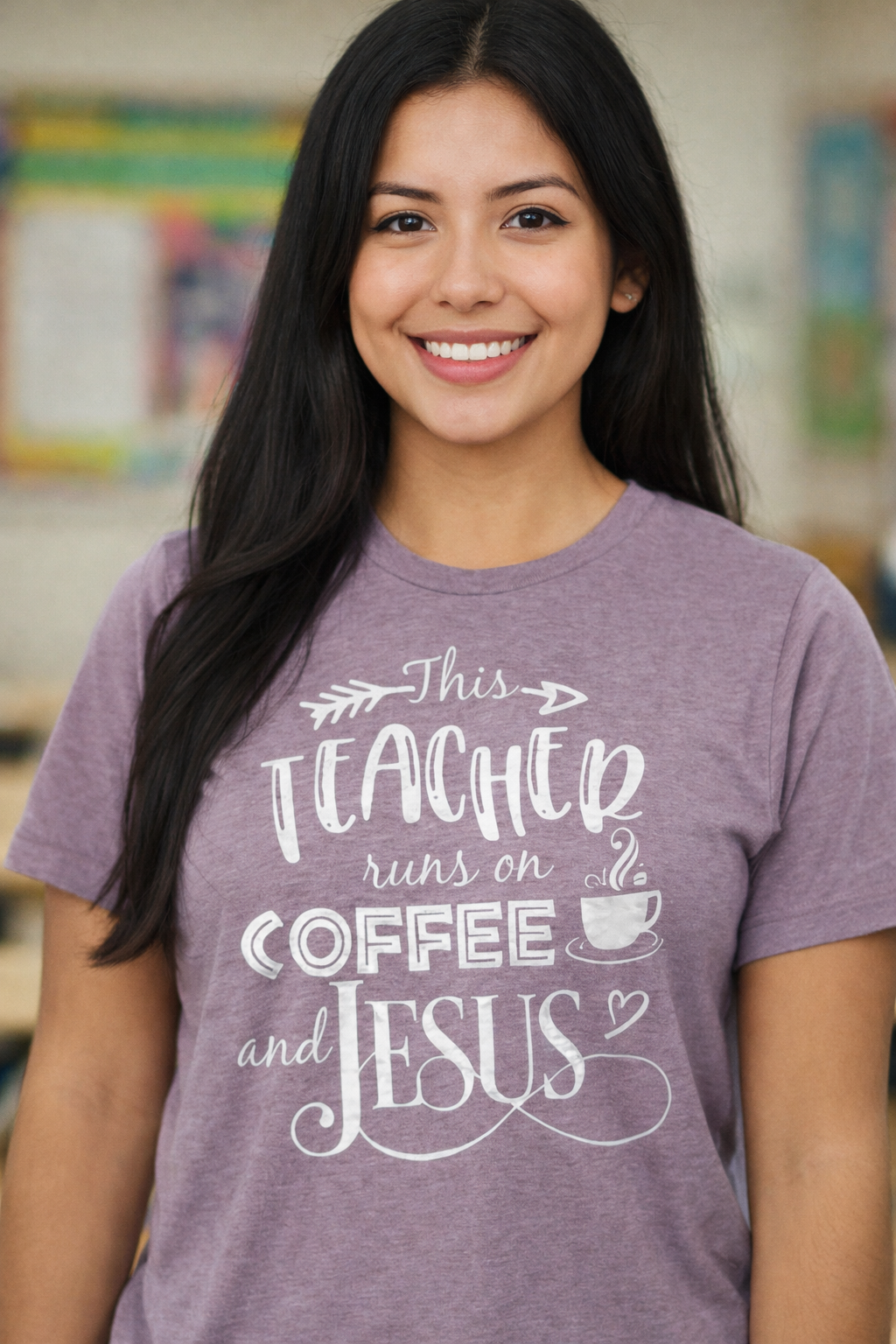 This Teacher Runs on Coffee & Jesus Tee
