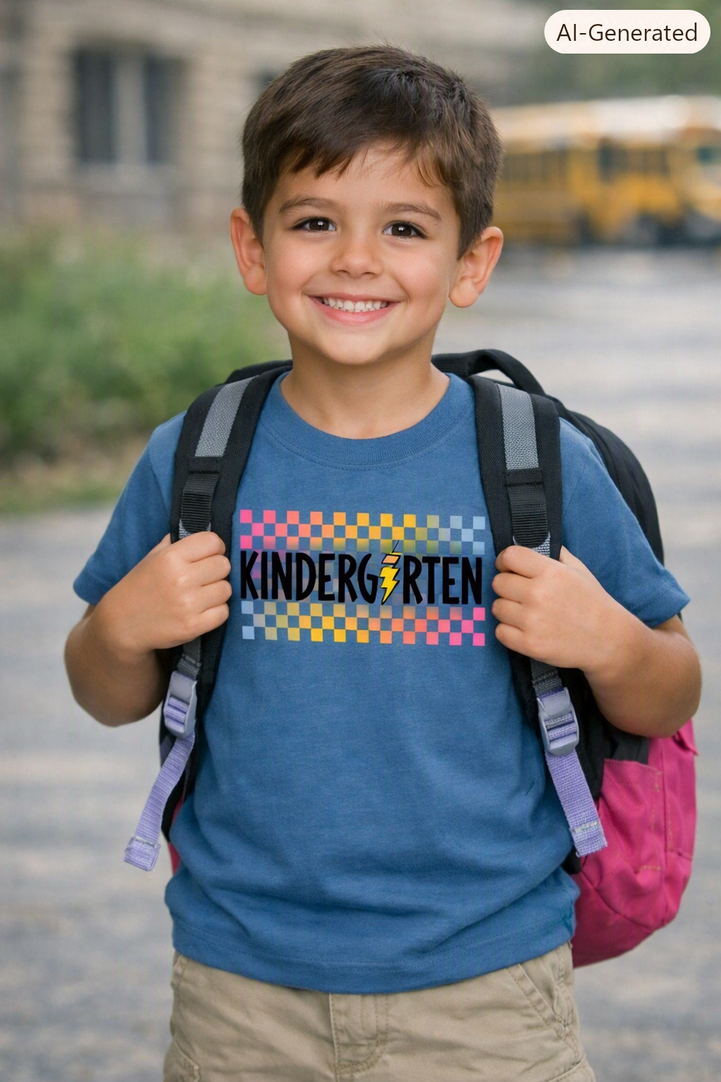 Retro Back to school Checkered Tee