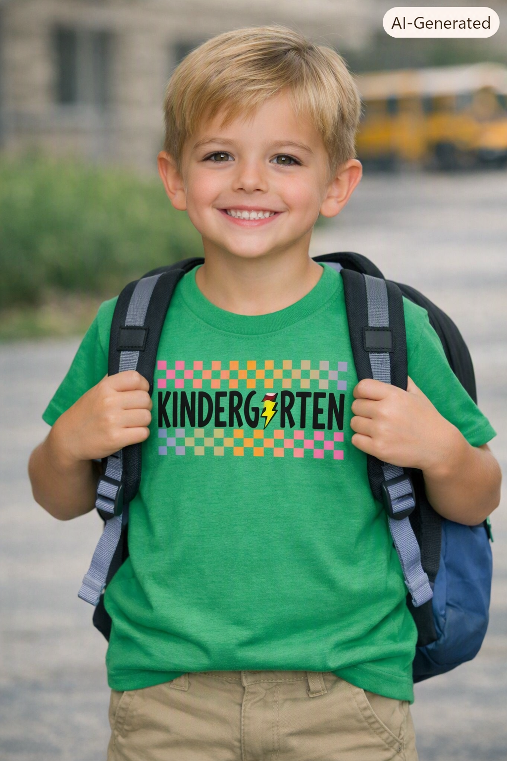 Retro Back to school Checkered Tee