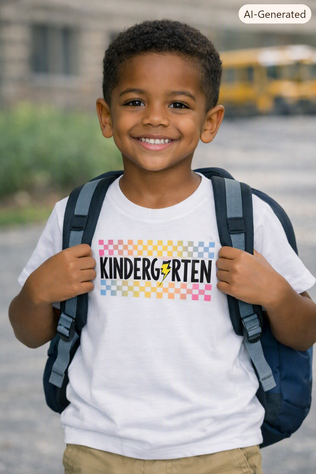 Retro Back to school Checkered Tee