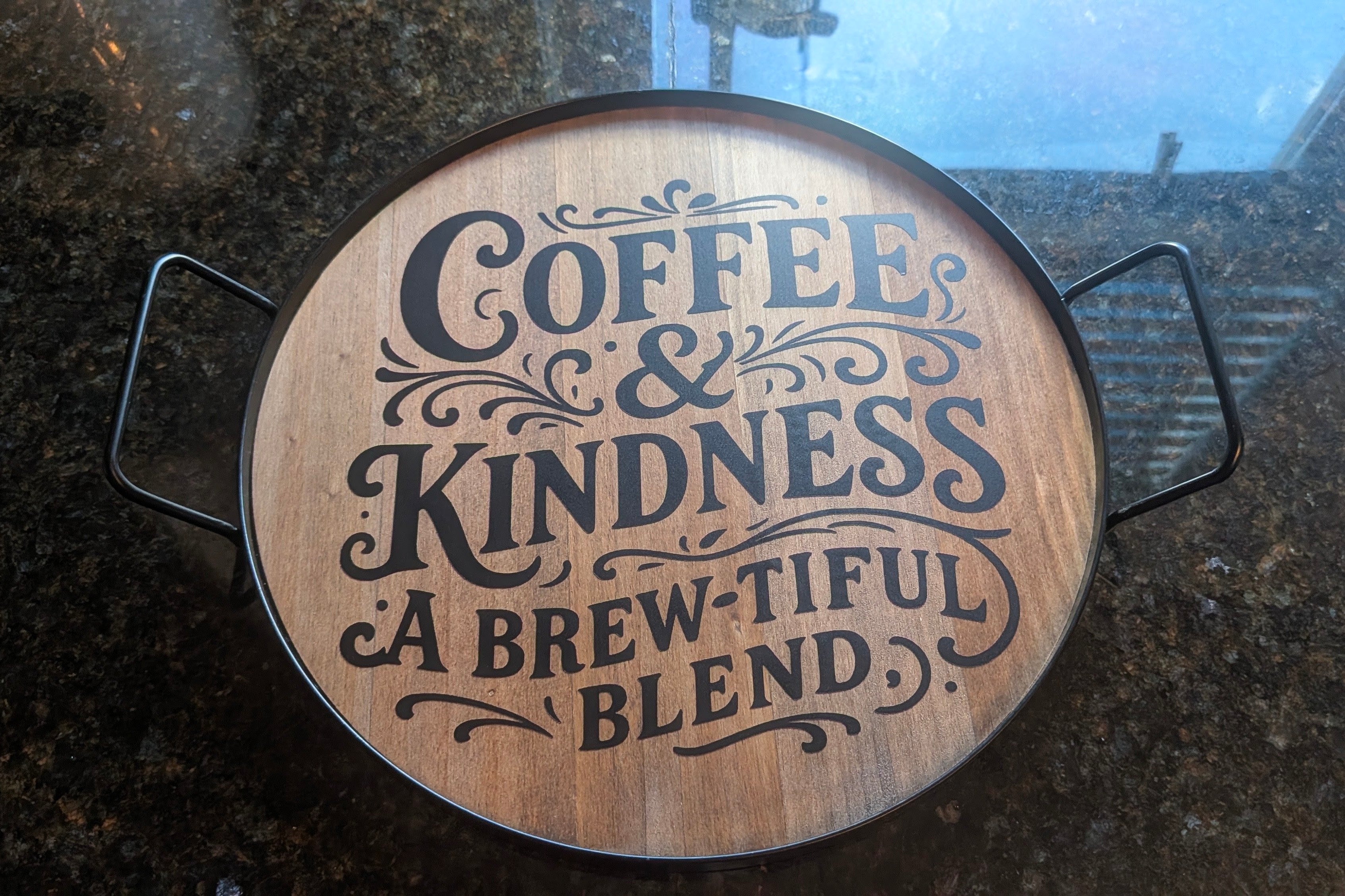 Coffee and Kindness Coffee Tray
